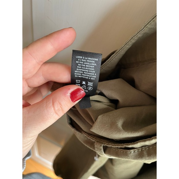 Lafayette 148 Women's Olive Belted Tie Waist Wide Leg Cropped Pants Sz 6 - Picture 5 of 5